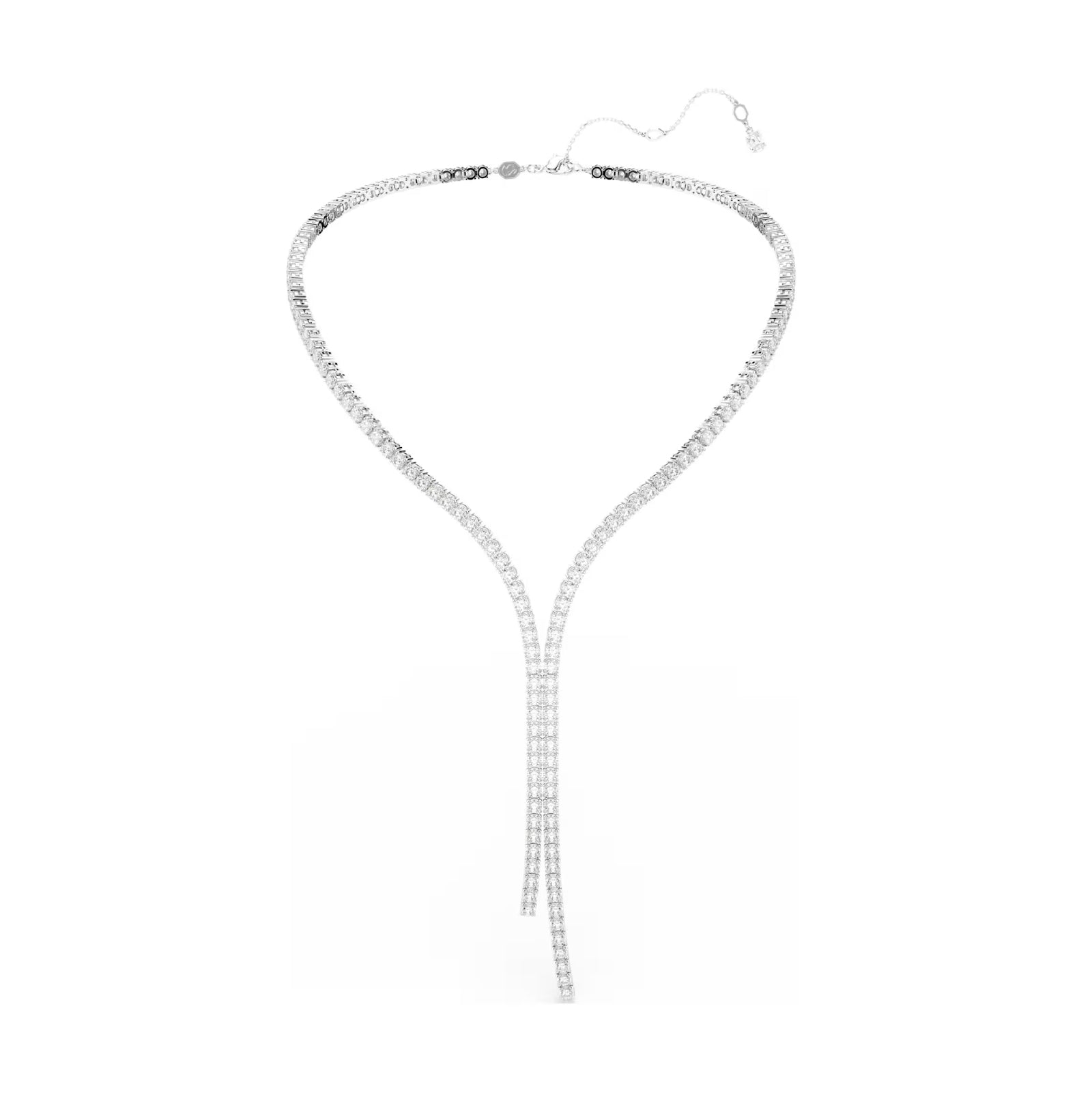 Collana girocollo Swarovski rodiato con cristalli bianchi MISURA UNICA