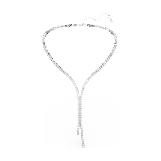 Collana girocollo Swarovski rodiato con cristalli bianchi MISURA UNICA