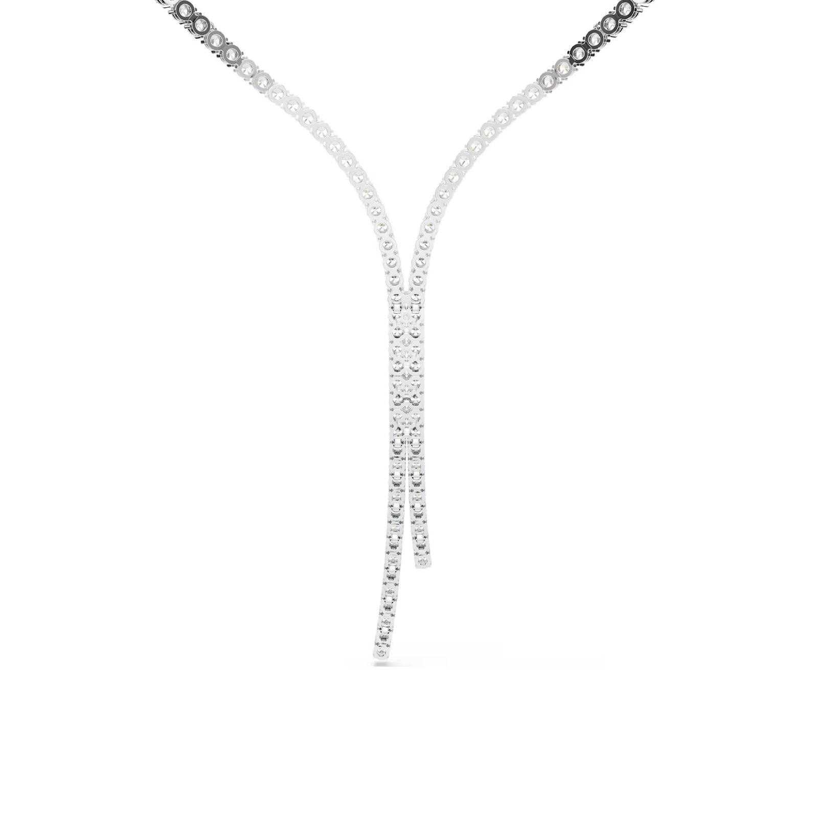 Collana girocollo Swarovski rodiato con cristalli bianchi MISURA UNICA