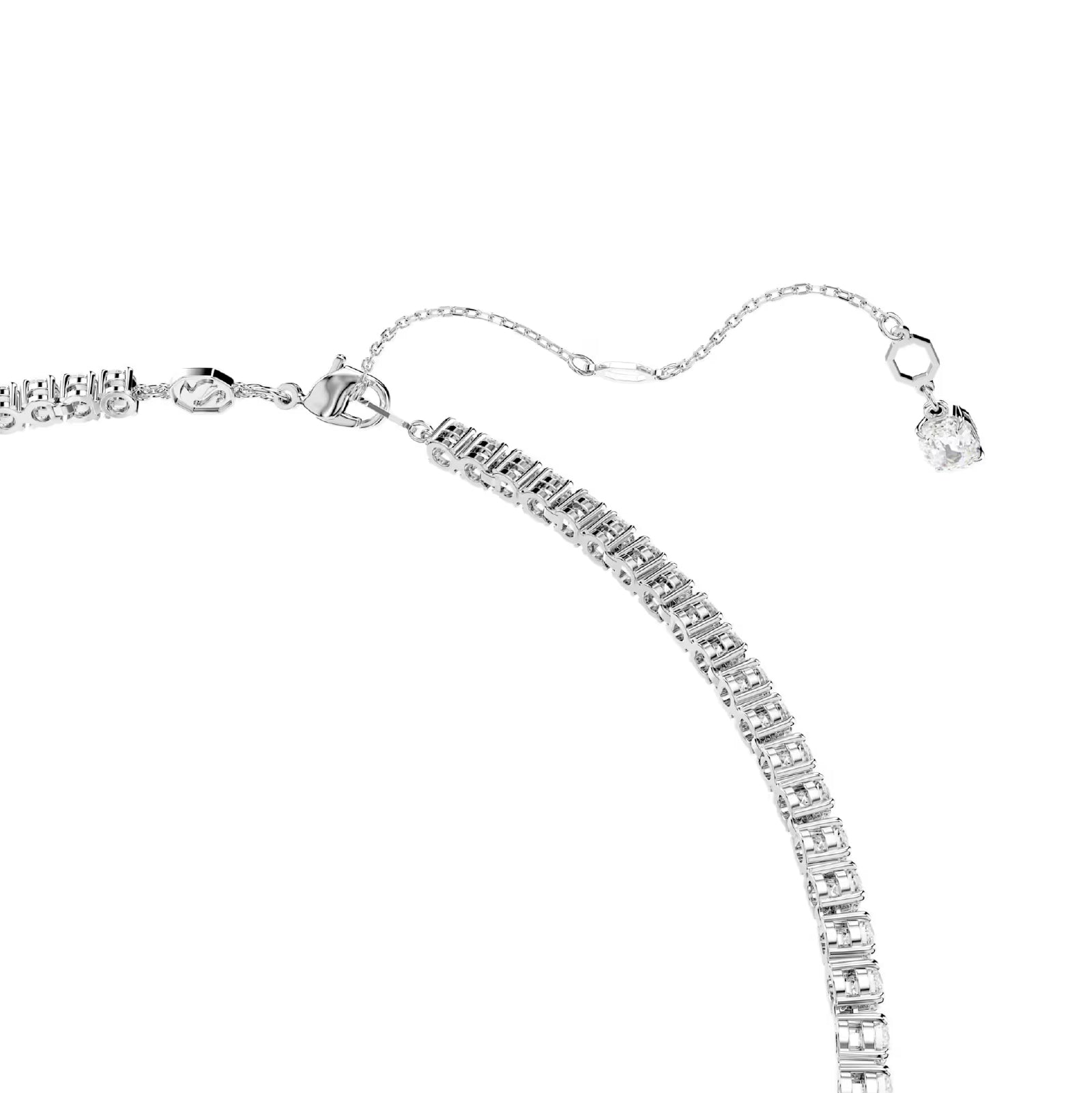 Collana girocollo Swarovski rodiato con cristalli bianchi MISURA UNICA