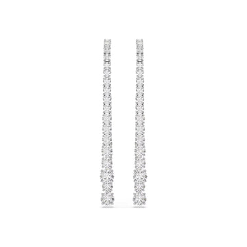 Orecchini pendenti da donna Swarovski rodiato con cristalli MISURA UNICA