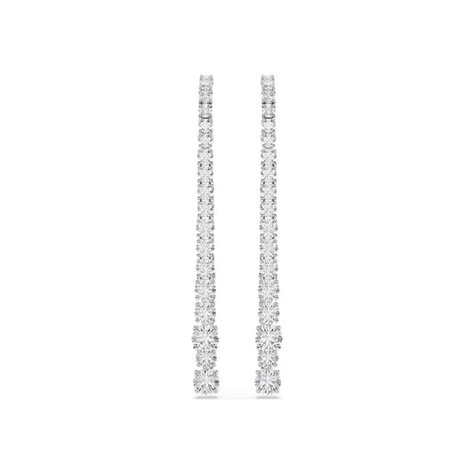 Orecchini pendenti da donna Swarovski rodiato con cristalli MISURA UNICA