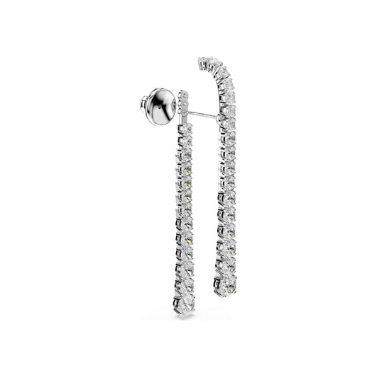 Orecchini pendenti da donna Swarovski rodiato con cristalli MISURA UNICA