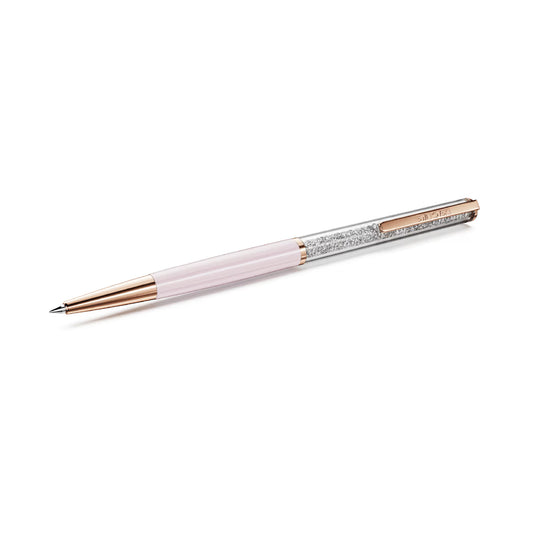 Penna a sfera Swarovski laccata di oro rosa con cristalli MISURA UNICA