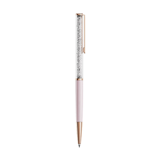 Penna a sfera Swarovski laccata di oro rosa con cristalli MISURA UNICA