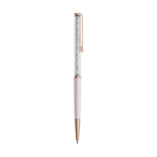 Penna a sfera Swarovski laccata di oro rosa con cristalli MISURA UNICA
