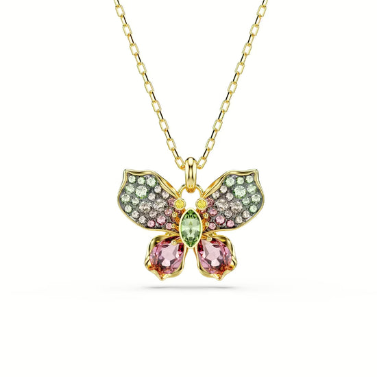 Collana Swarovski ciondolo a forma di farfalle con cristalli