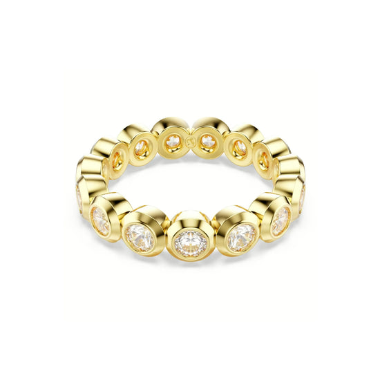 Anello donna tuttogiro Swarovski dorato con cristalli piccoli