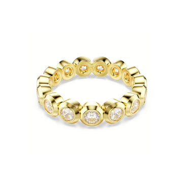 Anello donna tuttogiro Swarovski dorato con cristalli piccoli