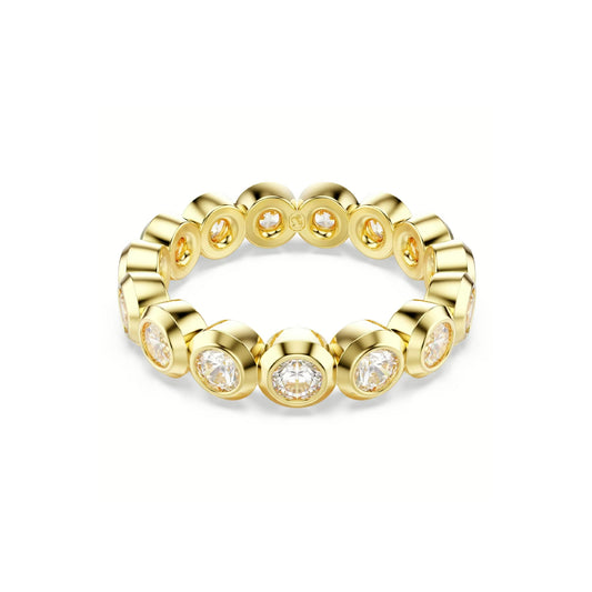 Anello donna tuttogiro Swarovski dorato con cristalli piccoli