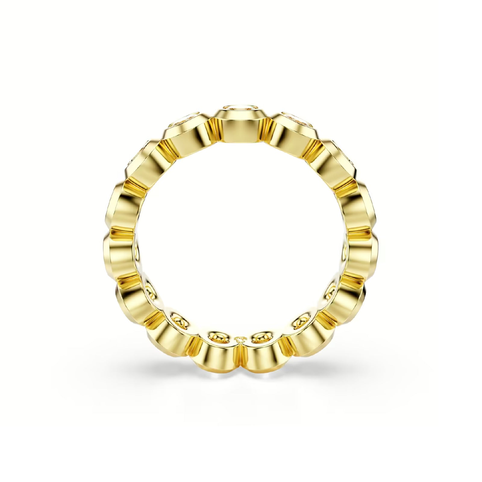 Anello donna tuttogiro Swarovski dorato con cristalli piccoli