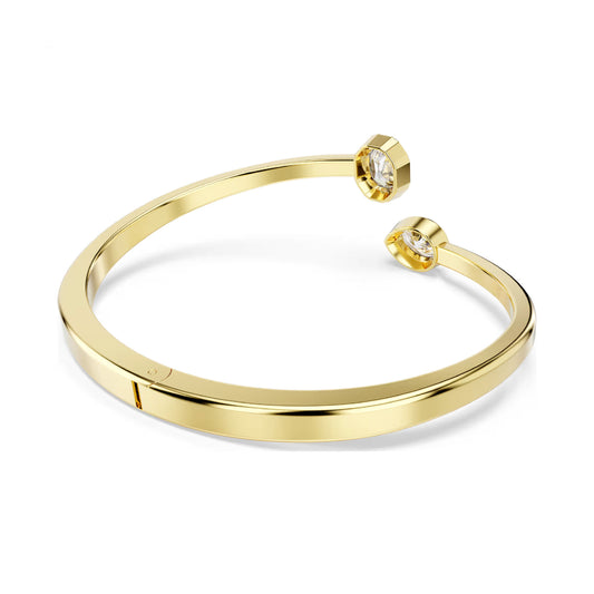 Bracciale rigido donna Swarovski dorato con cristalli finali M 58,00 mm x 47,00 mm