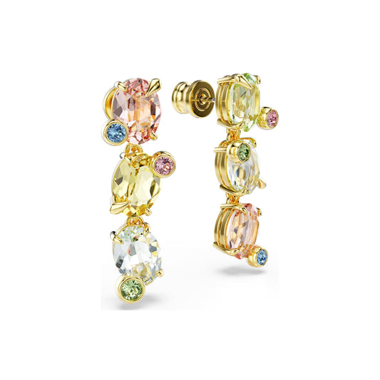 Orecchini pendenti da donna Swarovski dorato con cristalli MISURA UNICA