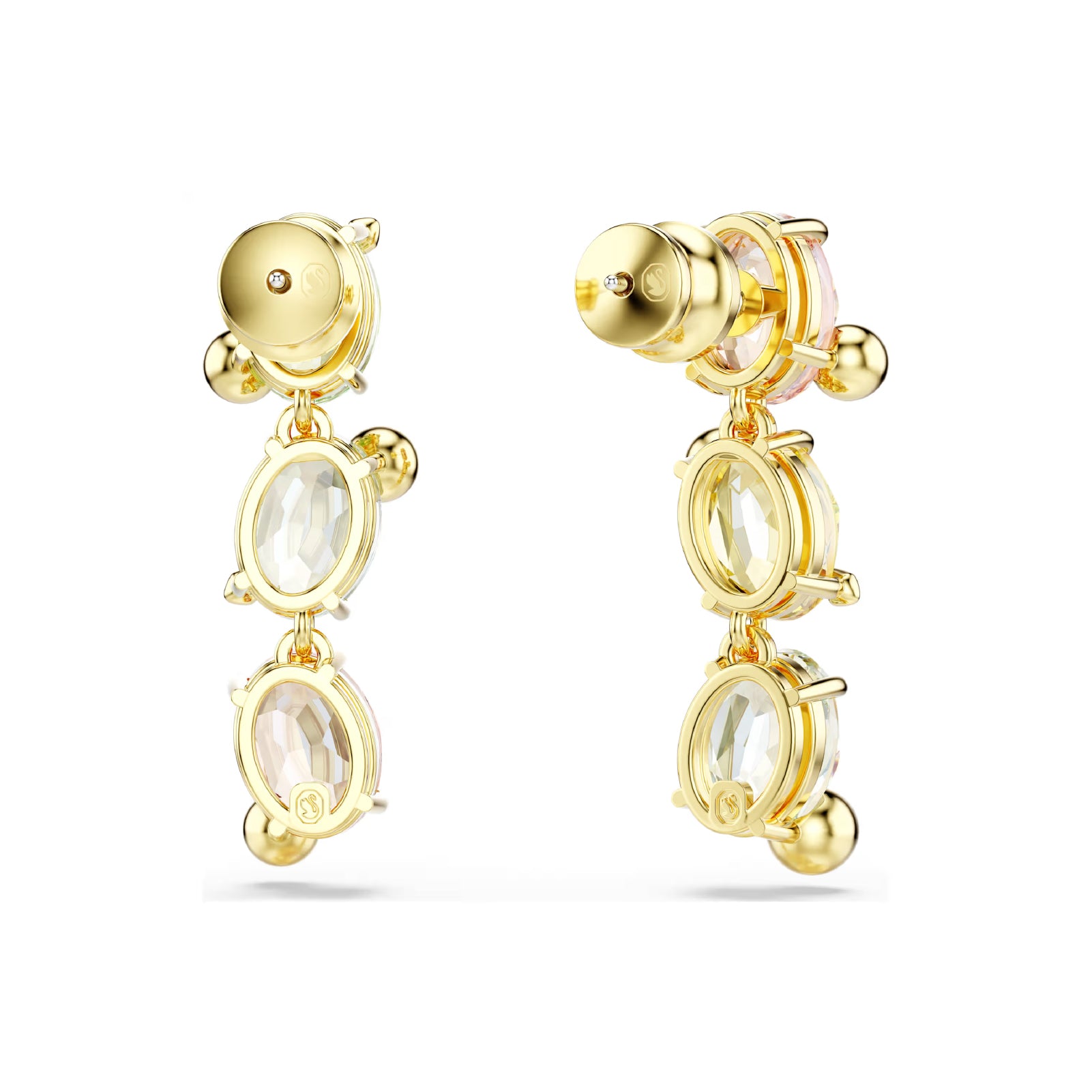 Orecchini pendenti da donna Swarovski dorato con cristalli MISURA UNICA