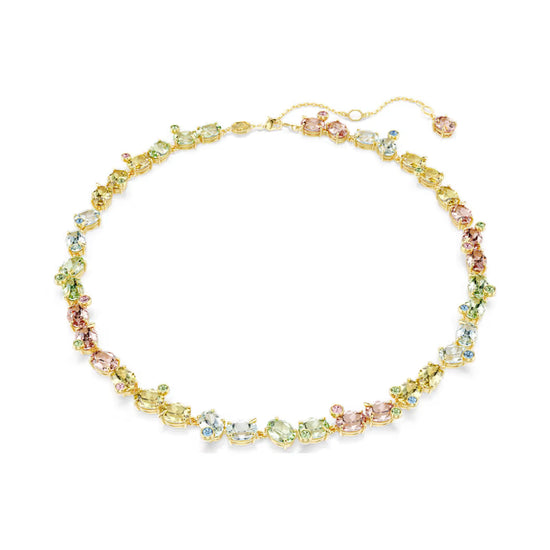 Collana girocollo tennis Swarovski con cristalli multicolor