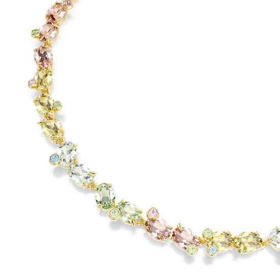 Collana girocollo tennis Swarovski con cristalli multicolor