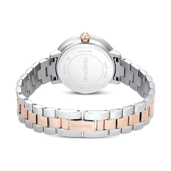 Orologio solotempo Swarovski rodiato e rosé con cristalli MISURA UNICA
