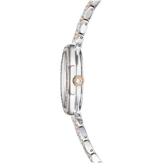 Orologio Swarovski ottagonale rodiato e rosé con cristalli MISURA UNICA