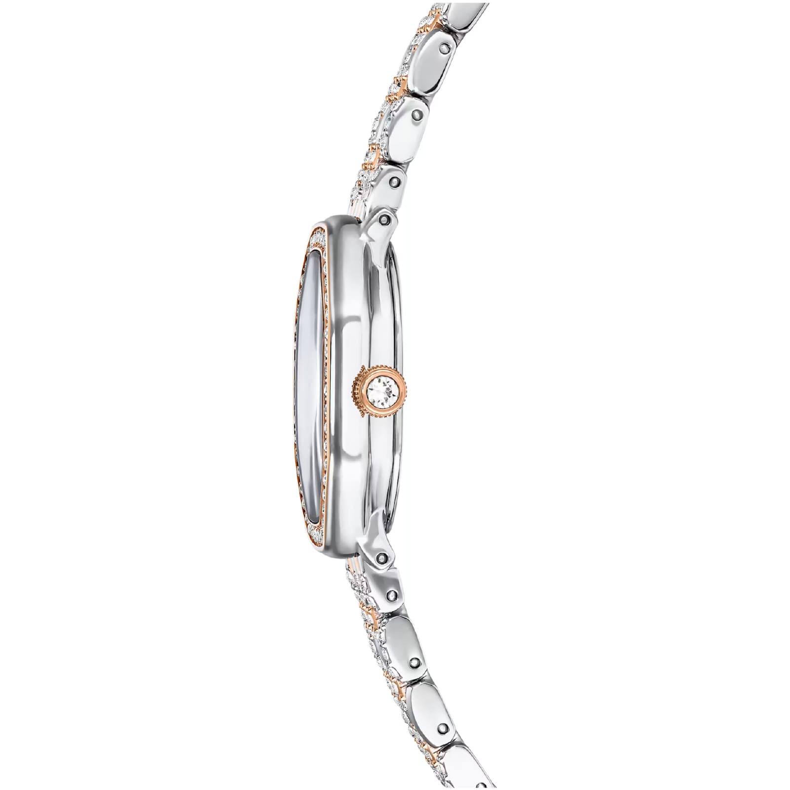 Orologio Swarovski ottagonale rodiato e rosé con cristalli MISURA UNICA