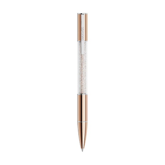 Penna a sfera da donna Swarovski di colore bianco e rosé MISURA UNICA