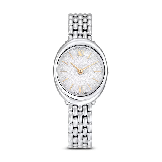 Orologio solo tempo Swarovski ovale in acciaio con cristalli