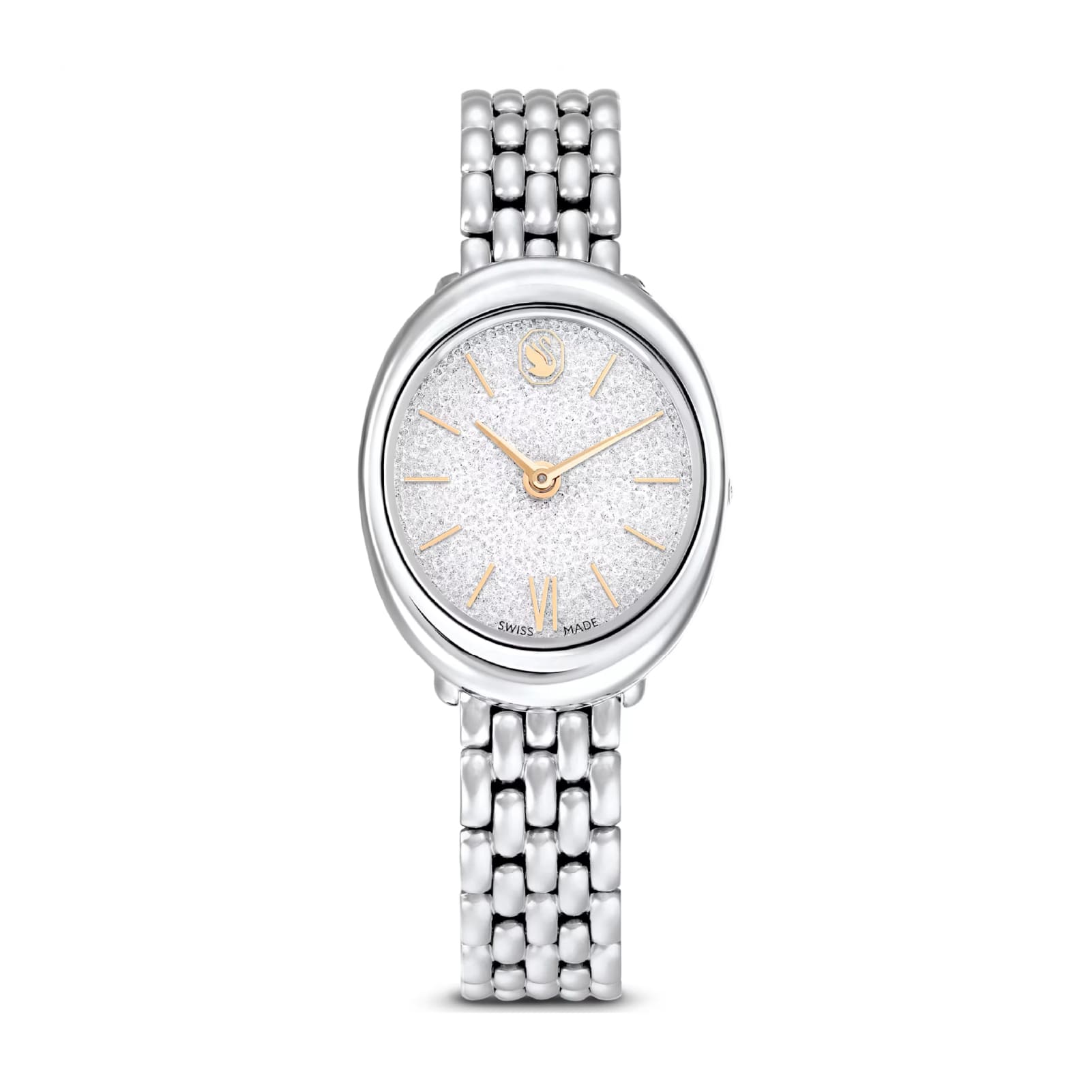 Orologio solo tempo Swarovski ovale in acciaio con cristalli