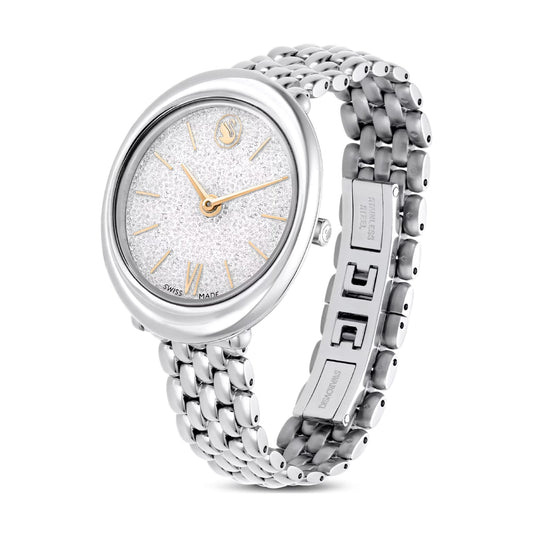 Orologio solo tempo Swarovski ovale in acciaio con cristalli