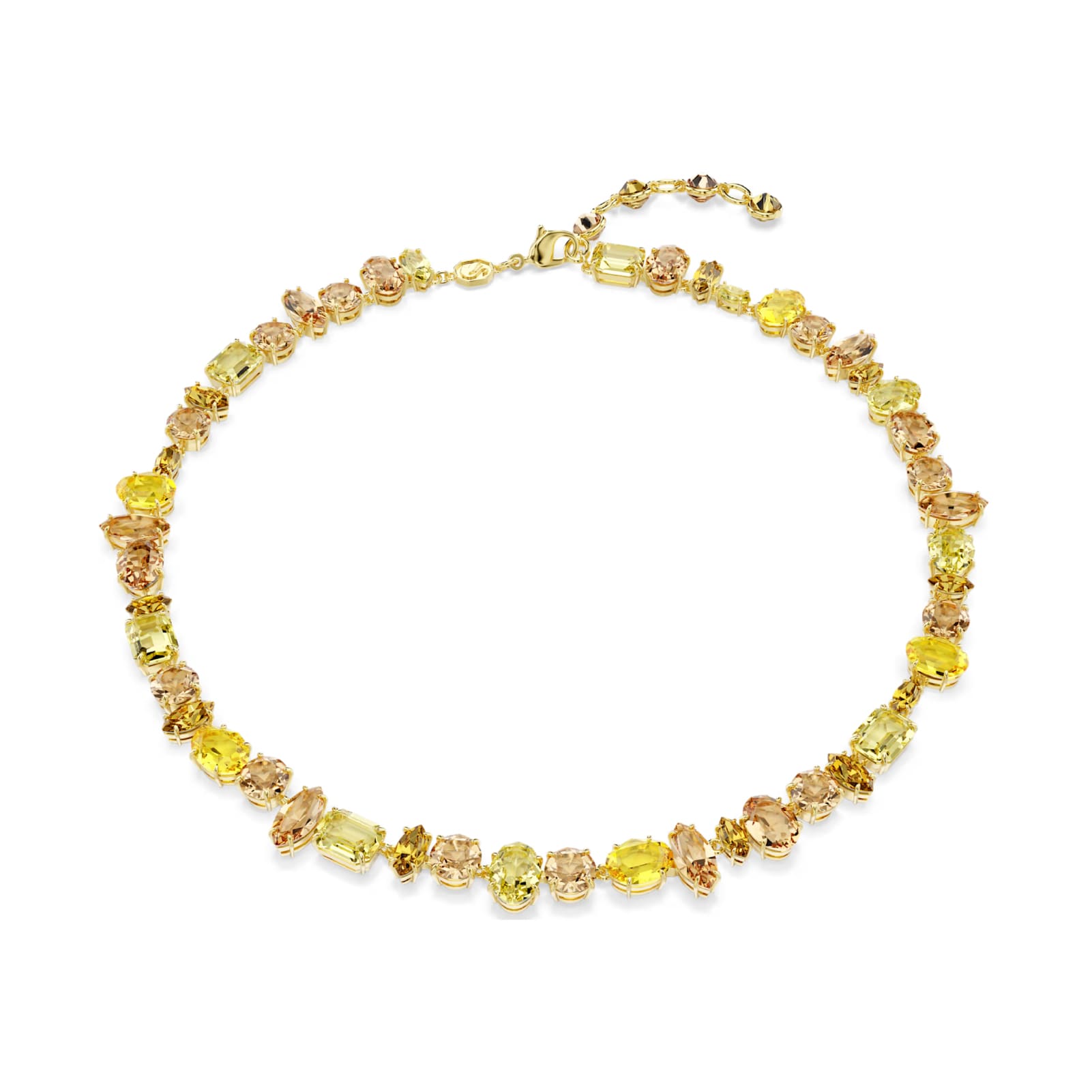 Collana tennis Swarovski con pietre miste sui toni del giallo MISURA UNICA