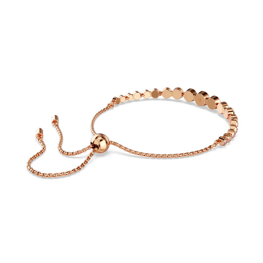 Bracciale tennis donna Swarovski rosé e cristalli tondi REGOLABILE