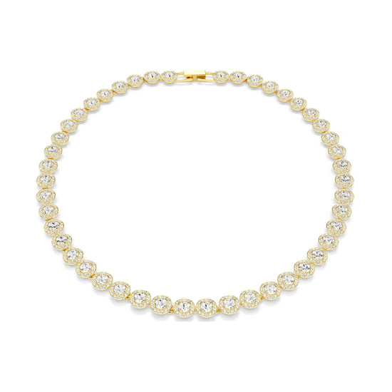 Collana tennis da donna Swarovski dorato e cristalli bianchi MISURA UNICA