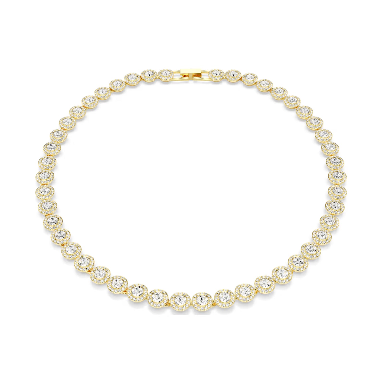 Collana tennis da donna Swarovski dorato e cristalli bianchi MISURA UNICA