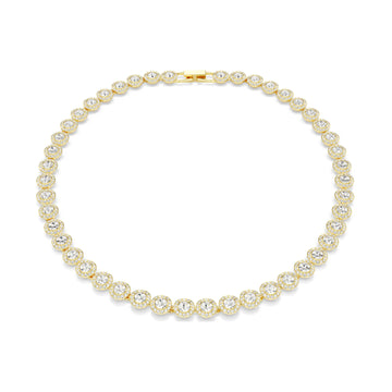 Collana tennis da donna Swarovski dorato e cristalli bianchi MISURA UNICA
