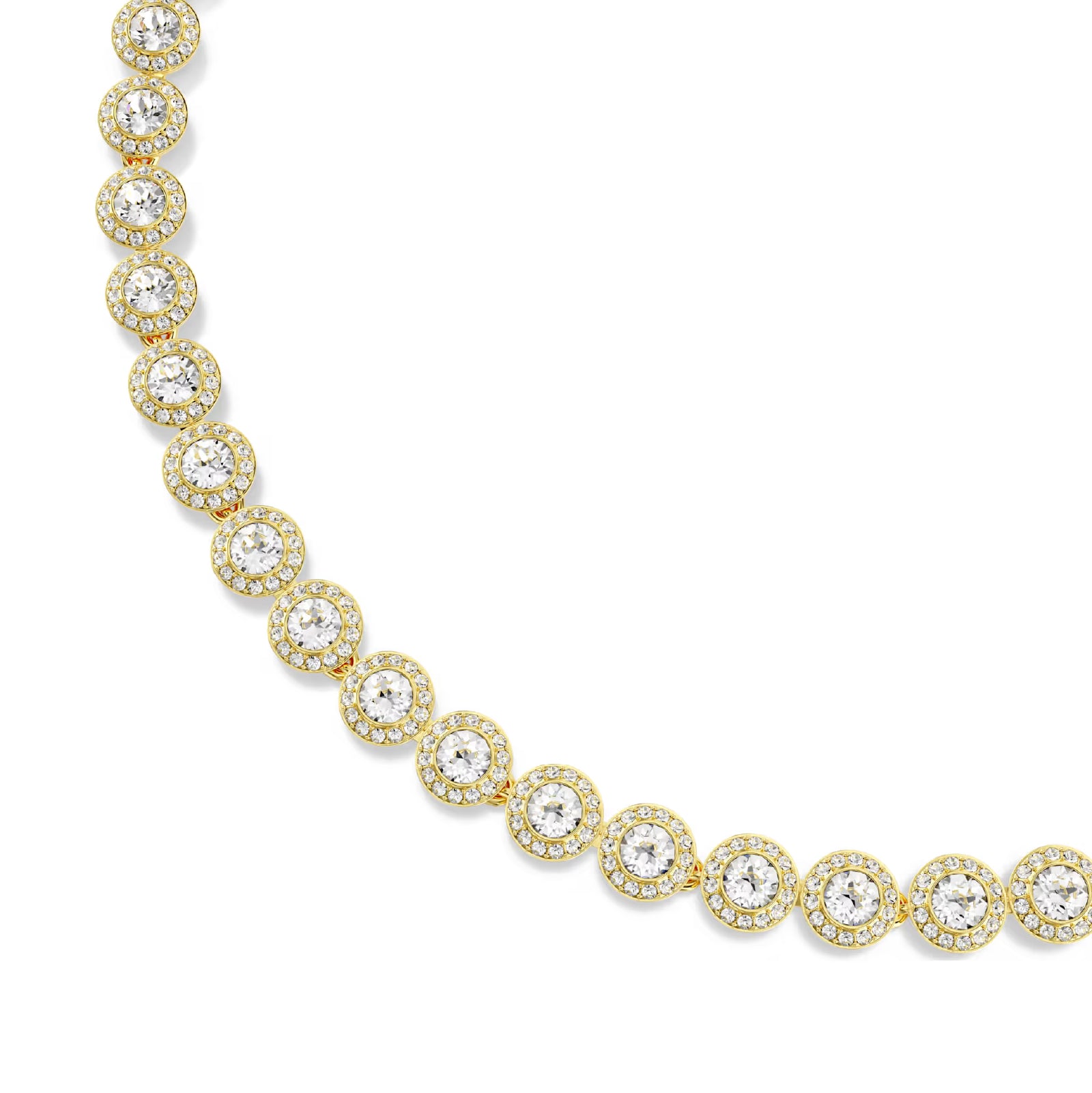 Collana tennis da donna Swarovski dorato e cristalli bianchi MISURA UNICA