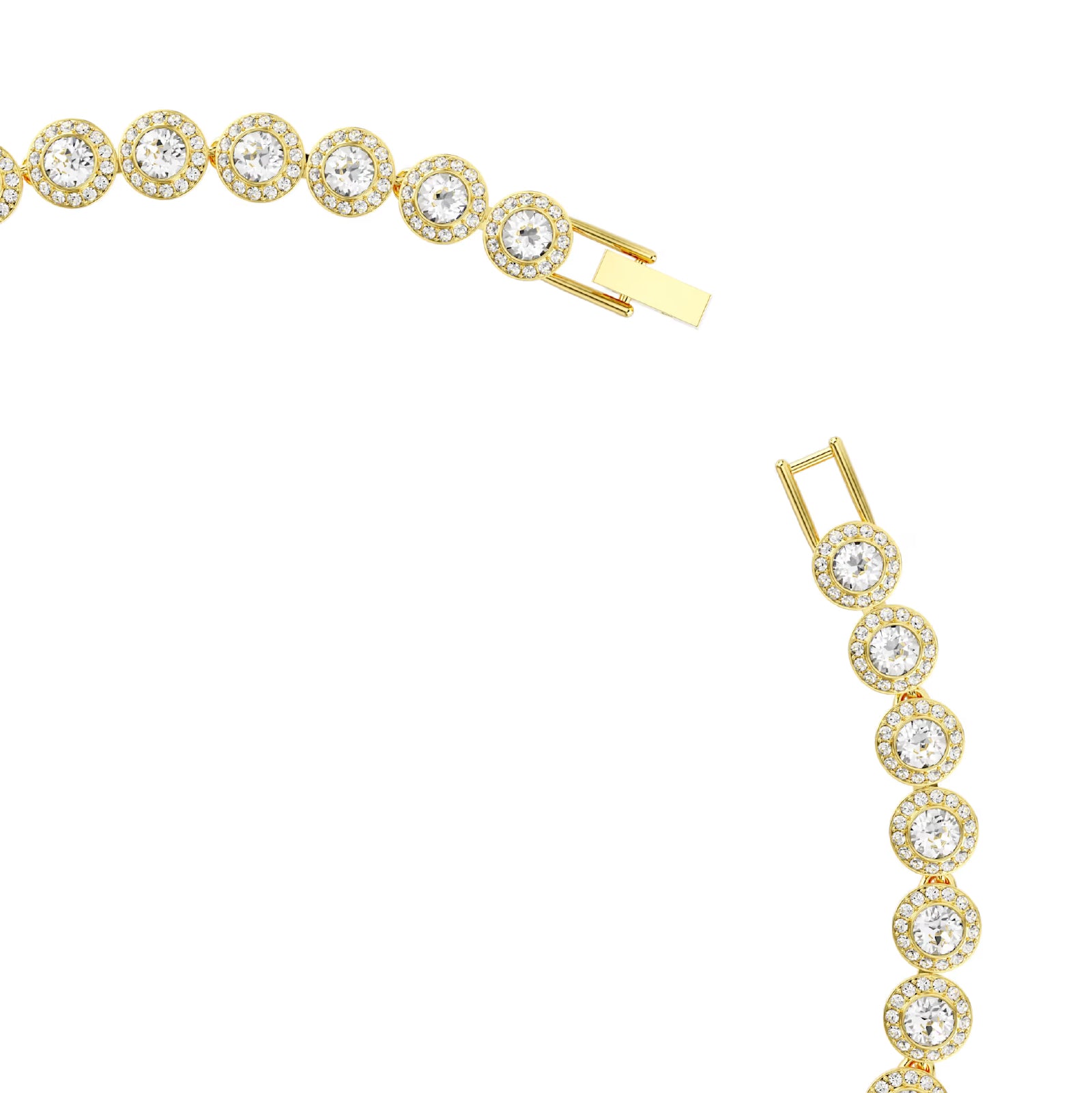 Collana tennis da donna Swarovski dorato e cristalli bianchi MISURA UNICA