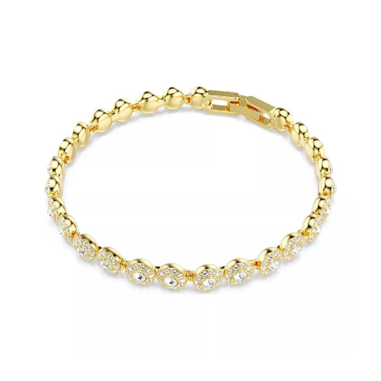 Set Collana e bracciale tennis da donna Swarovski dorati