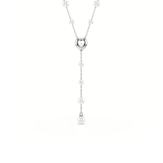 Collana a Y Ariana Grande x Swarovski con perle e cuore