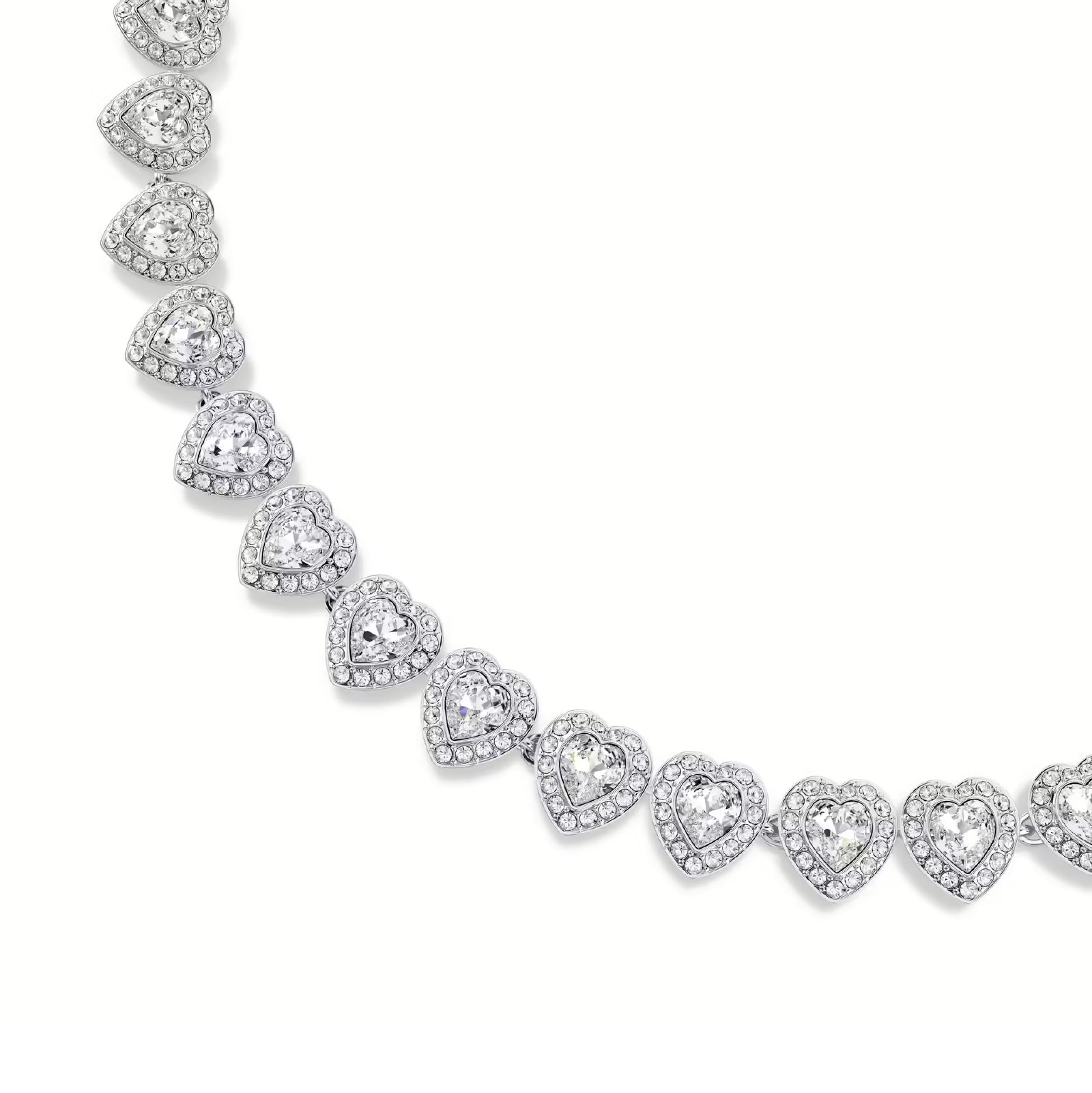 Collana tennis Ariana Grande x Swarovski rodiata con cuori