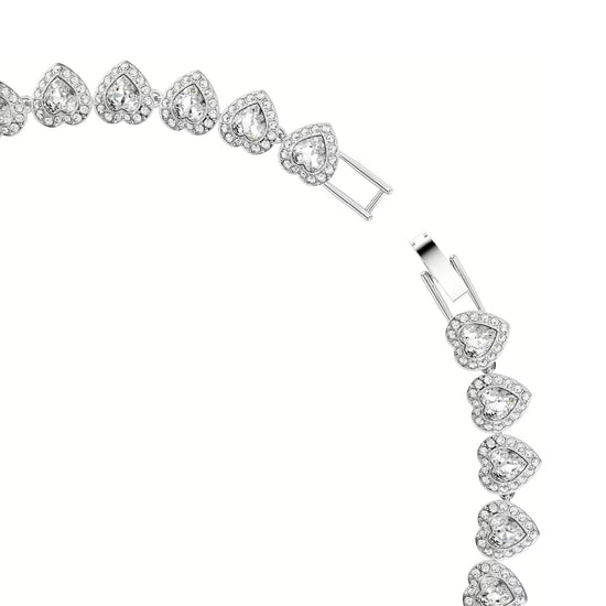 Collana tennis Ariana Grande x Swarovski rodiata con cuori
