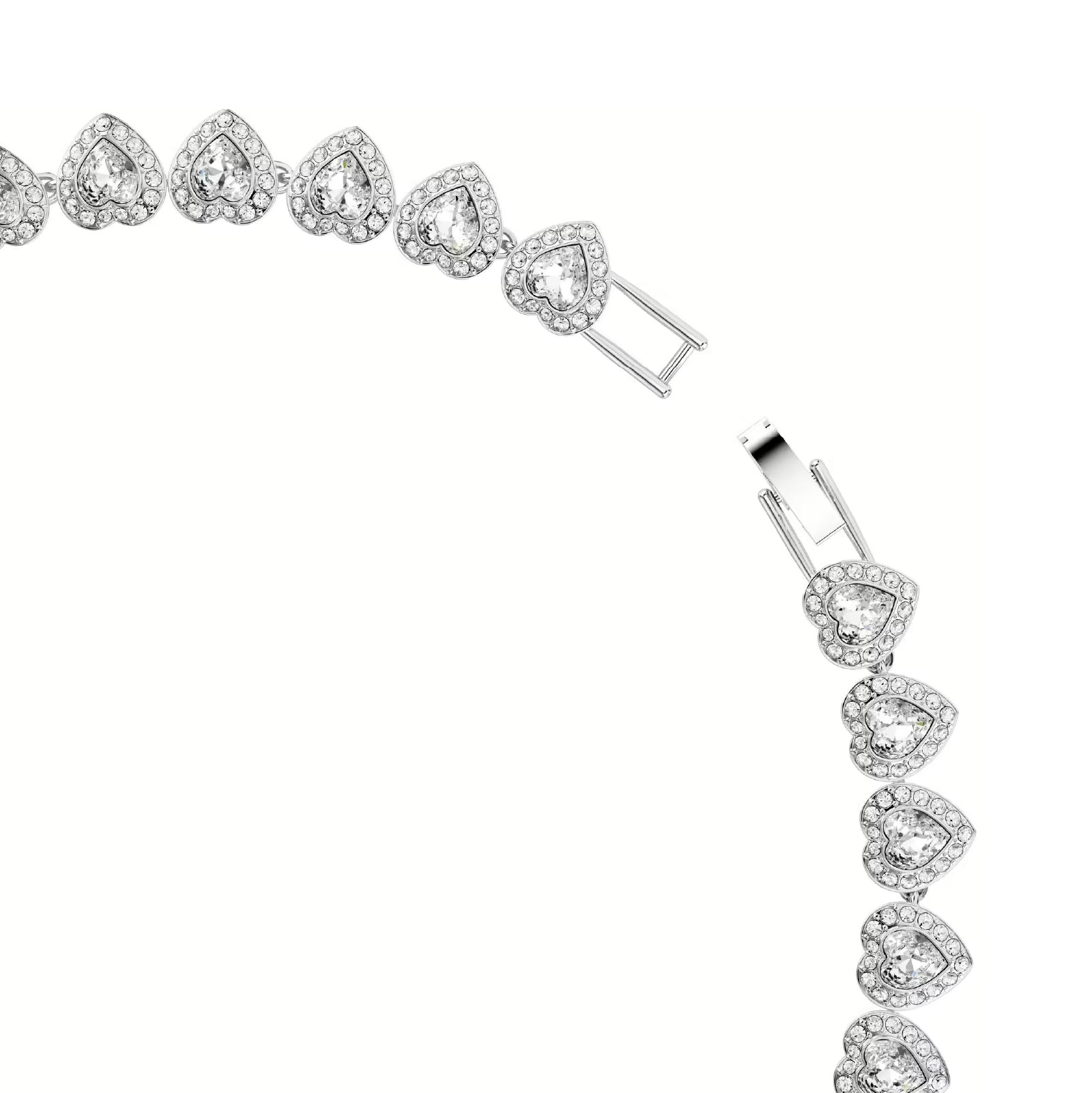 Collana tennis Ariana Grande x Swarovski rodiata con cuori