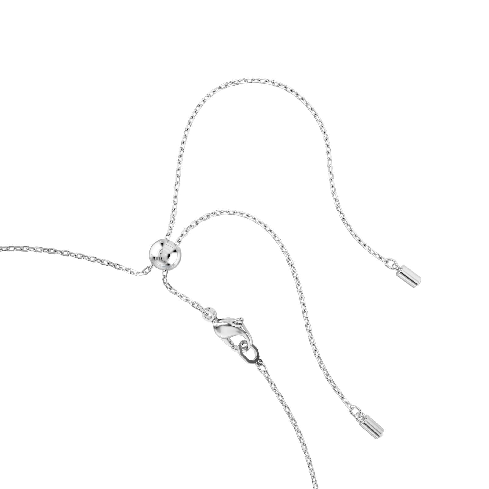 Collana girocollo Swarovski rodiato e cristalli bianchi e blu MISURA UNICA