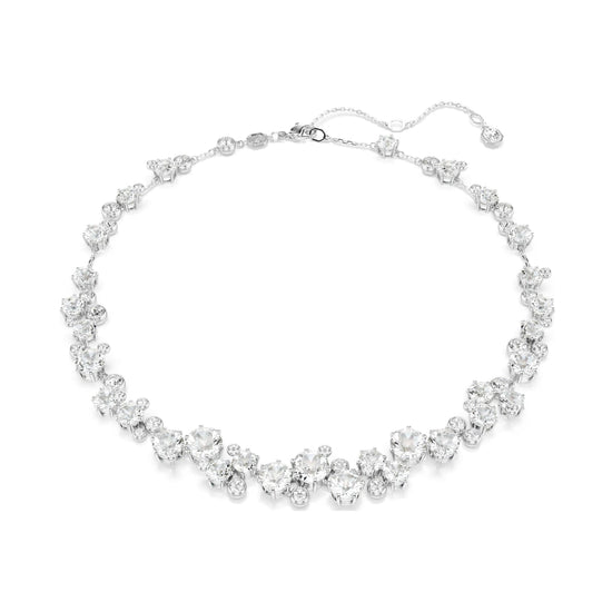 Collana girocollo Swarovski rodiato con cristalli bianchi MISURA UNICA