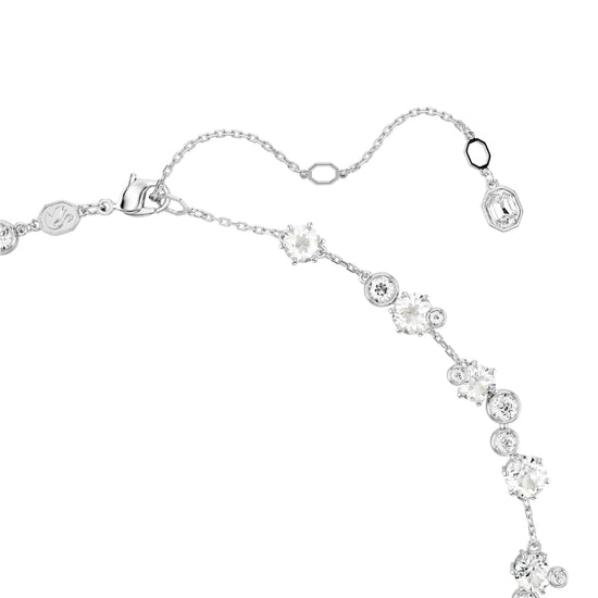 Collana girocollo Swarovski rodiato con cristalli bianchi MISURA UNICA