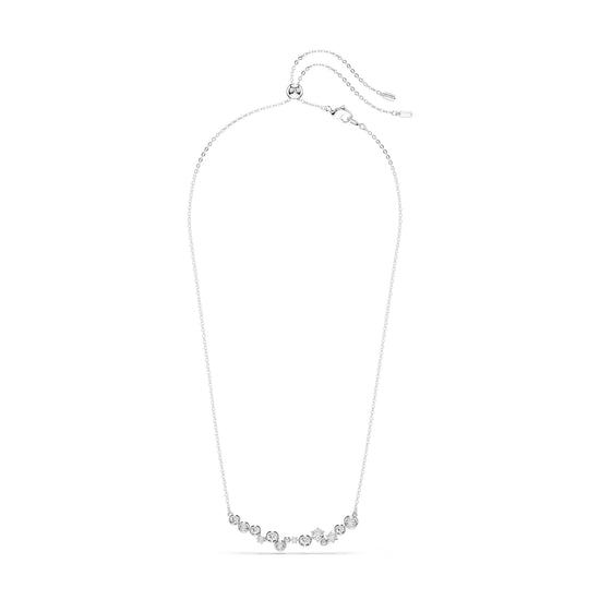 Collana girocollo Swarovski rodiato con cristalli a centro MISURA UNICA