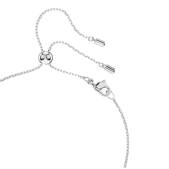 Collana girocollo Swarovski placcata rodio cristallo pendente MISURA UNICA