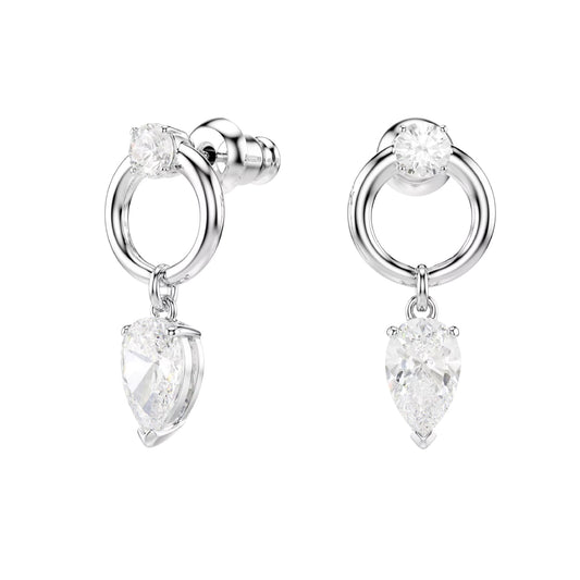 Orecchini pendenti Swarovski placcati rodio con cristalli MISURA UNICA