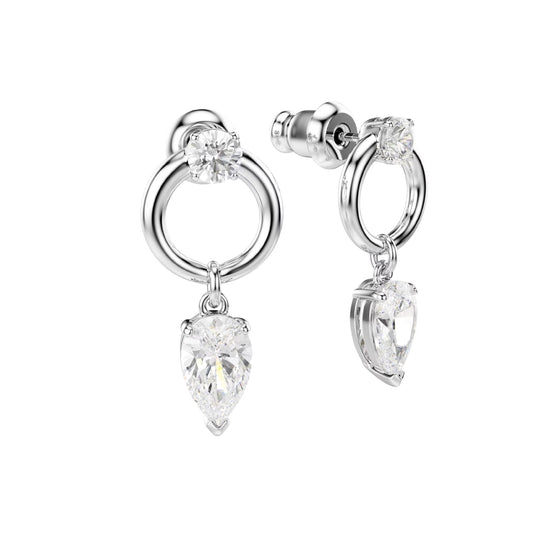 Orecchini pendenti Swarovski placcati rodio con cristalli MISURA UNICA