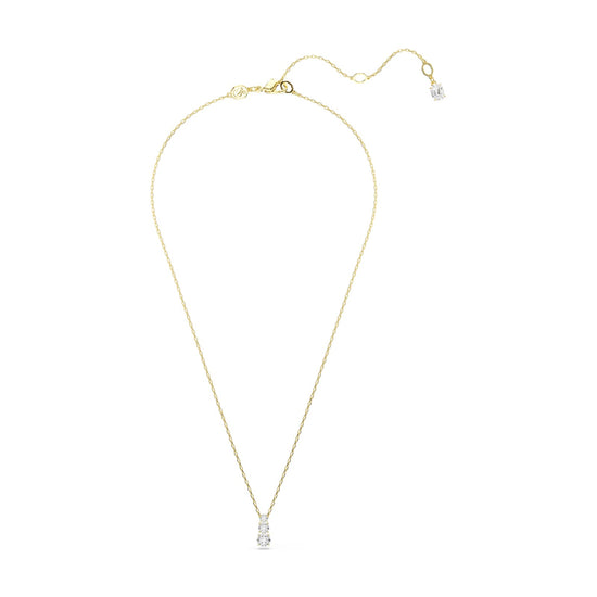 Collana trilogy Swarovski dorato con tre cristalli bianchi MISURA UNICA