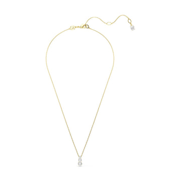 Collana trilogy Swarovski dorato con tre cristalli bianchi MISURA UNICA