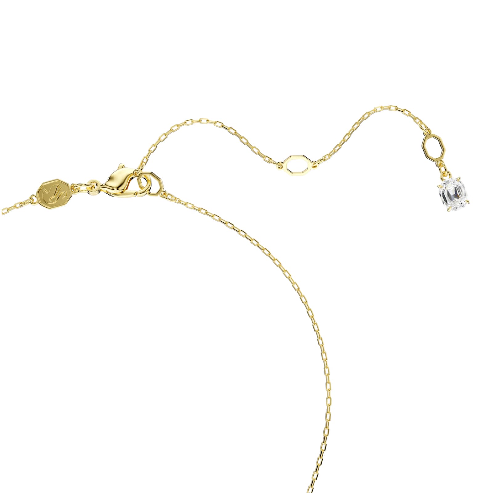 Collana trilogy Swarovski dorato con tre cristalli bianchi MISURA UNICA