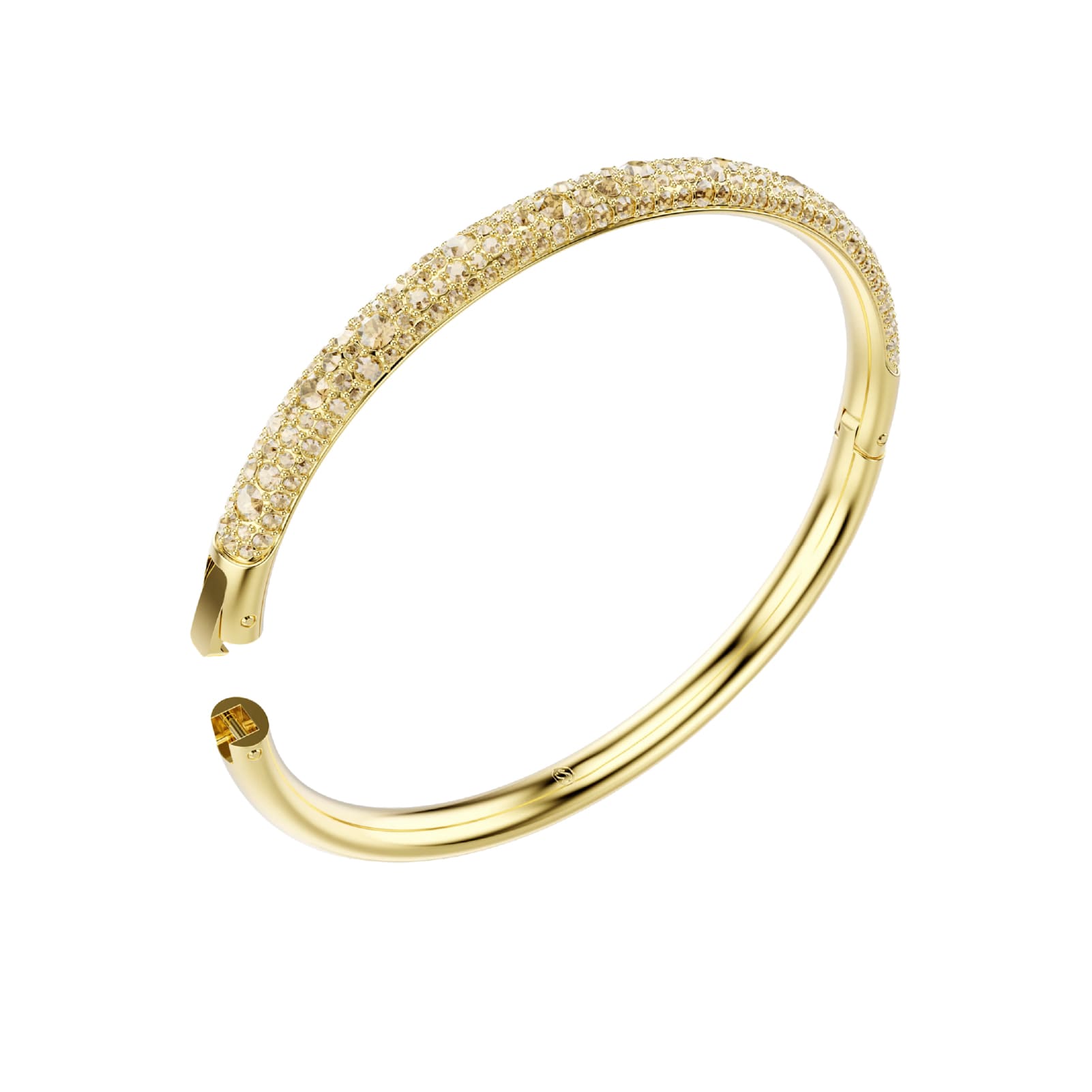 Bracciale rigido donna Swarovski dorato con pavé di cristalli M 58,00 mm x 52,00 mm